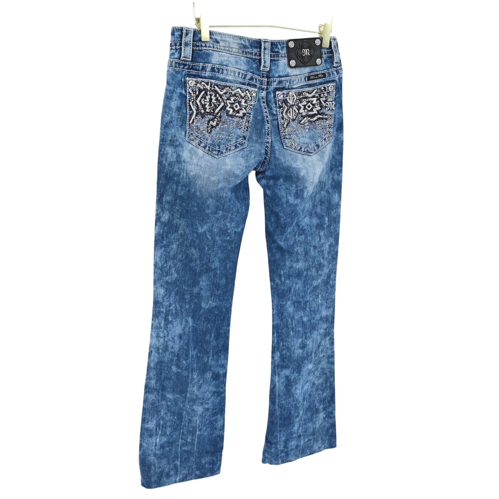 28 x 30 MISS ME Women's‎ Signature Boot Jeans Mid-Rise Embellished Y2K Statement